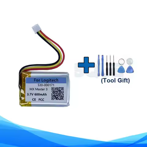 Tools Gift + 600mAh 533-000171 AHB572535PJT Battery For Logitech MX Master 3 Game Mouse