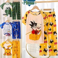 MIKAZE - YUZUHA Short Sleeve Long Pants Kids Pyjamas Children Pyjamas Girl Boy Kids Clothing Baju Ti
