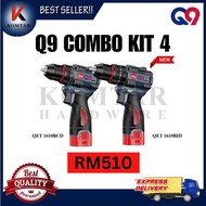 COMBO CORDLESS DRILL + IMPACT DRILL Q9 COMBO KIT 4 RM510