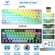 AULA F3261 Mechanical Gaming Keyboard Layout 60% Support Hotswap RGB Led Wired USB TYPE C for MAC WI
