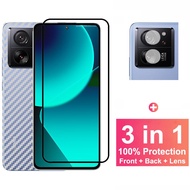 3 in 1 Xiaomi 13T Pro Screen Protector For Xiaomi 13 13T 12T 12 Mi 11 Ultra Pro Lite 5G Tempered Glass Full Coverage Glass Film With Camera Lens Glass Protector &amp; Carbon Fiber Film