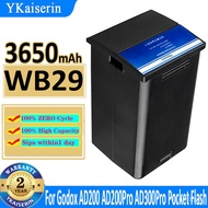 YKaiserin Baery WB29 WB 29 3650mah for Godox Witstro AD200 AD200PRO AD200 PRO (AD200 Baery) Bateria