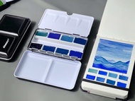 สีน้ำ 8 เฉด Sinours 8 colors Full Pan Set