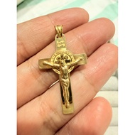 18K Gold - Saint Benedict Crucifix Pendant (P99)