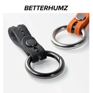 Betterhumz Suede Key Buckle Carbon Fiber Keychain Metal Ring For Mercedes Benz W176 W177 CLA GLA W20