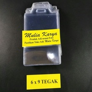 PLASTIK NAME TAG 6 X 9 TEGAK TEBAL STANDAR / ID CARD / PENGENAL / MIKA