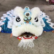 White Wool Blue Bamboo Wool Lion Dance Lion Head Adult No. 3 Lion Dance Lion Head Will Wink Lion Hea