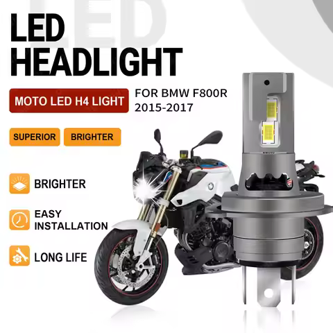 For BMW F800R 2015 2016 2017 1PCS High Quality 6000K White 15000LM H4 LED Headlight Motorcycle Bulb 