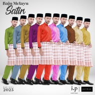 𝐈.𝐏 𝐌𝐮𝐬𝐥𝐢𝐦✦(P1) 20 Warna DEWASA Baju Melayu Pasang Satin Normal Cutting -Size S-3XL/Blue/Chocolate/O