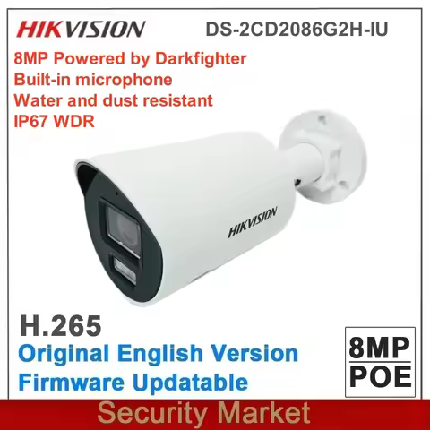 Original Hikvision DS-2CD2086G2H-IU replace DS-2CD2086G2-IU 8MP Darkfighter Built-in microphone Fixe