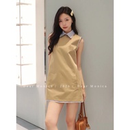 1:1！Original Label MIU Fake Two-Piece Sleeveless Dress