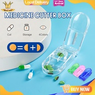 Pemotong Ubat Pill Cutter Medicine Pill Cutter Box Pill Splitter Storage Tablet Separator Medicines 