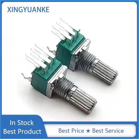 2PCS RK097G 097 Type Vertical Double Potentiometer A10K A103 A20K A203 A50K A503 A100K A104 Bent Foo