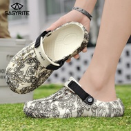 รองเท้าแตะลำลองผู้ชาย SAGYRITE รองเท้าแตะชายหาดระบายอากาศรองเท้าตาข่าย EVA