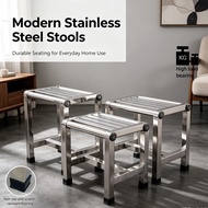 Stainless steel Square stool Chair stool Shoe bench With chair leg protector Waterproof bench Small 
