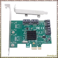 [S D K G] SATA PCIE Expansion Card Adapter PCI Express X1 to 4 Port SATA3.0 Controller 88SE9215 Chip