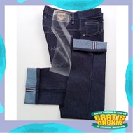 Selvedge accent blue/pink fanta