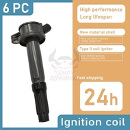 6pcs Ignition Coil 6E5E-12A375-BA 6E5E12A375BA For Ford Escape 3L V6 Fusion Mariner Mazda 6E