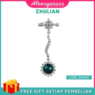 [BH5057] Brooch Zhulian MUTIARA Rhodium Plated Pin Tudung Zhulian Pin Zhulian original Brooch Zhulia