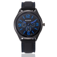 TIGERAO Young Men Watch Big Dial Big Number Watch for Men Sports Mens Watch Casual Watch Leather Str