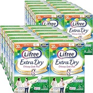 Lifree Extra Dry Female Adult Urinary Leak Light Incontinence Pad, 20cc, 32 Pcs x 24 Packs [Carton]