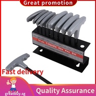 10PCS Imperial Hex Key T-Handle Set 3/32"-3/8" T-Handle Allen Wrench Set with Storage Rack for Autom