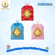 【Harbor Gold】Doraemon Gold Coin Sachet Pure Gold 999（0.2g）24K Fine Gold Bar Emas Pendant