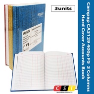 CAMPAP CA3129 400pgs Hard Cover Accounts Book (Assorted Colours) x 3 Units