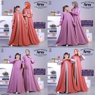 ARSY COUPLE -DRESS COUPLE MOMS & KIDS BAHAN MADINA MIX BABY DOLL CANTIK BUAT COUPLEAN WAKTU LEBARAN 