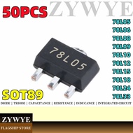 50pcs 78L05 SOT89 Triode 78L06 78L08 78L09 78L10 78L12 78L15 78L18 78L24 78L33 Three-End Voltage Reg