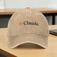 Anthropic Claude Washed Baseball Cap  Vintage Sun Trucker Hat Spring Unisex-Teens Running Hippie Bas