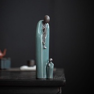 Zen Ceramic Ge-Yao 无相小僧 Statue Modern Home Decor Ge-Yao Ornament E1P0 Desktop Decor for Living Room 