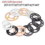 420/428 chain 25T/31T/32T/37T/39T/42T/48T tooth motorcycle sprocket rear sprocket gear for 110cc 125