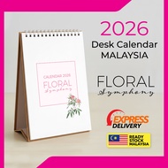 2026 Floral Symphony Calendar|Exclusive Table/Desk Calendar | Kalendar Meja Eksklusif 2026(With Mala