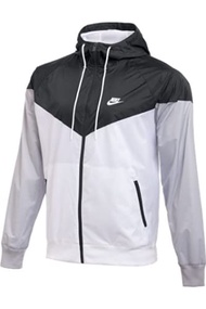 Nike Sportswear Windrunner Hooded Windbreaker Men's Jacket (Anthracite/White, X-Large)