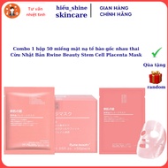 Combo 1 box of 50 pieces Rwine Beauty Stem Cell Placenta Mask Japanese Sheep Placenta Mask