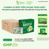 Combo 45 hộp Viên ngậm thảo mộc Gezcol - Hỗ trợ giảm ho giúp giảm đờm giảm đau rát họng khản tiếng d