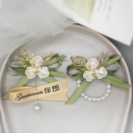 Premium Bride Wrist Flower Fresh Bridesmaid Sister Group Hand Flower Super Fairy Beautiful Groomsmen