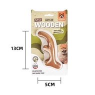 FOFOS Two Lucky Raccoons Dog Toys Molar Sticks Molar Bite-Resistant Puppies Teeth Cleaning Staghorn 