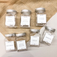 KITCHEN Label COFFEE TEA Sticker 5x5cm Waterproof iRa.Pack