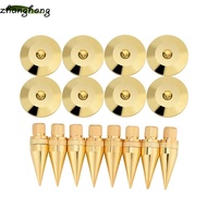 ZHANGHONG Speaker Spikes, Gold Copper Speaker Feet Pad, Isolation Stand Copper Isolation Stand DVD P