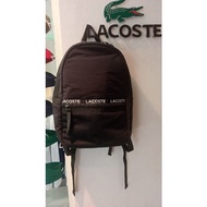 READY Tas Ransel Lacoste Original - Black New Arrival