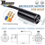 Rocket 2968 3400KV 3800KV 5300KV 6500KV Brushless Motor 4.0mm Shaft for Traxxas Blast Feilun FT011 F