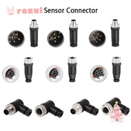 ROXUL M12 Sensor Connector, Male Female Socket 4 5 8 Pin M12 Aviation Plug, Connector Power Adapte M