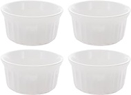 Corningware RS4 4oz/118mL Round French White Ramekins Bowl - 4-Pack