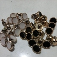 White/black gold mushroom buttons size 11mm contents: 12pcs