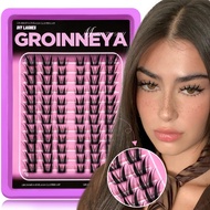 GROINNEYA Natura Eyelashes Cat Eye Anime Lashes  Lengthening Cluster Lashes Extension Makeup