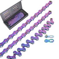 SX-Series Full Hollow Color Chain | 9–12 Speed | MTB & Road Bike | Alloy | Licensed Box