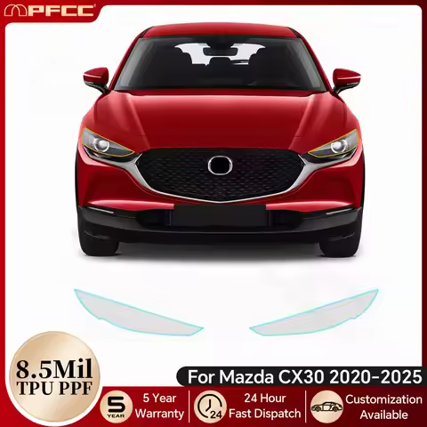 For Mazda CX30 CX-30 2020-2025 Headlight Rearview B C Pillars TPU Paint Protection Film Clear PPF An