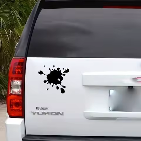 White or Black Vinyl Decal Sticker for Car Bumper Window - Funny Blot 3 Design Automotive Decoration